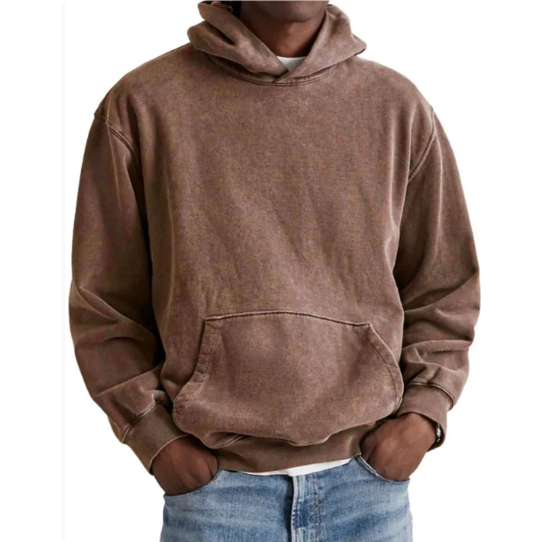 Sweat à Capuche Homme – Coupe Ample Effet Vintage