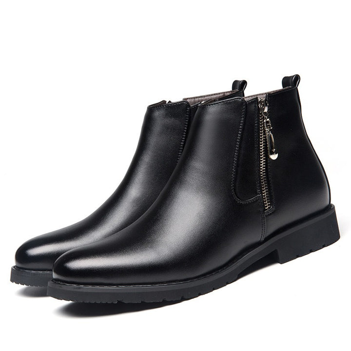 Botte Homme Cuir – Bout Pointu Fermeture Zip Latérale
