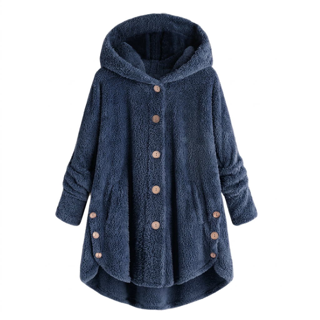 Veste Femme en Laine Polaire Douce – Coupe Décontractée, Capuche