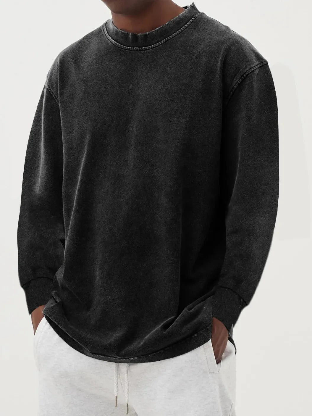 Sweatshirt Homme Coton – Coupe Ample Épaissie