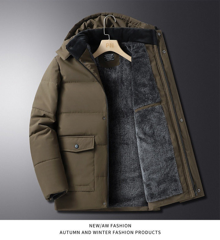 Manteau Homme Matelassé Doublé Polaire – Coupe Régulière