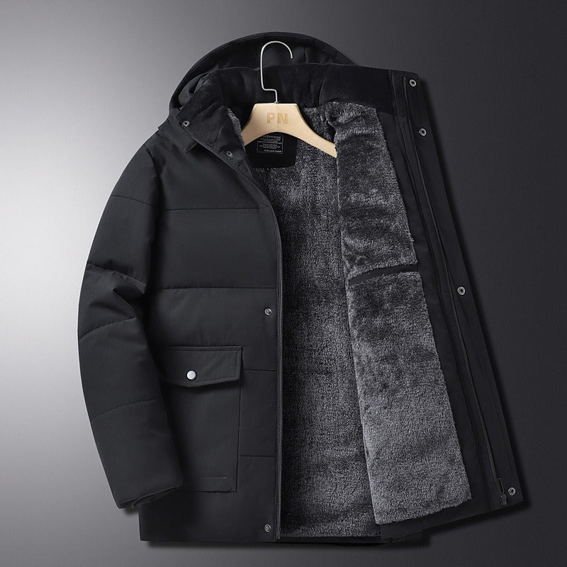 Manteau Homme Matelassé Doublé Polaire – Coupe Régulière