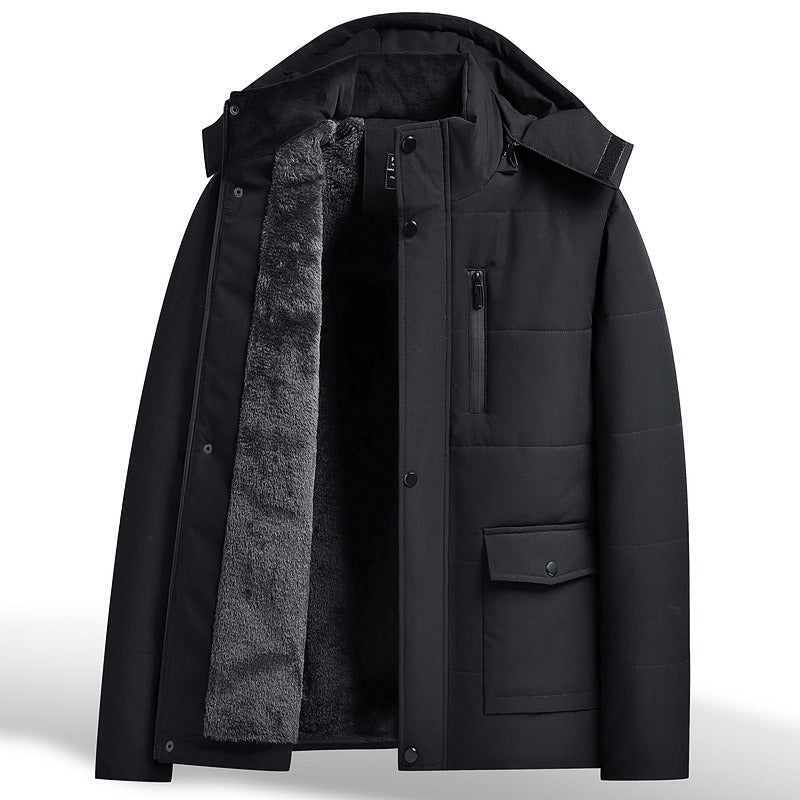 Manteau Homme Matelassé Doublé Polaire – Coupe Régulière