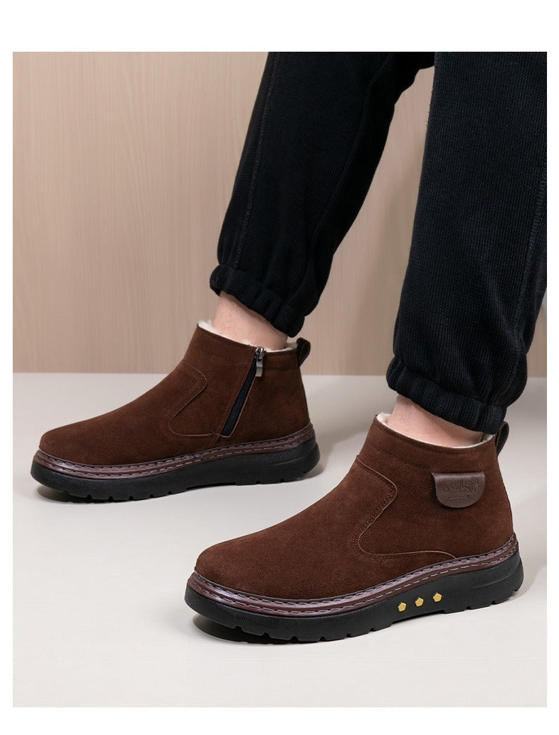 Botte Homme à Doublure Peau de Mouton – Chaleur et Confort Quotidien