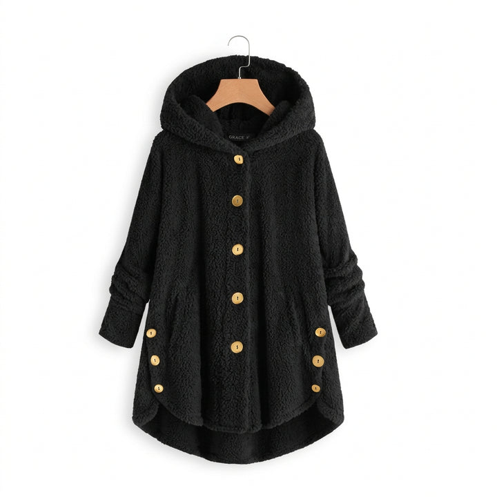 Veste Femme en Laine Polaire Douce – Coupe Décontractée, Capuche