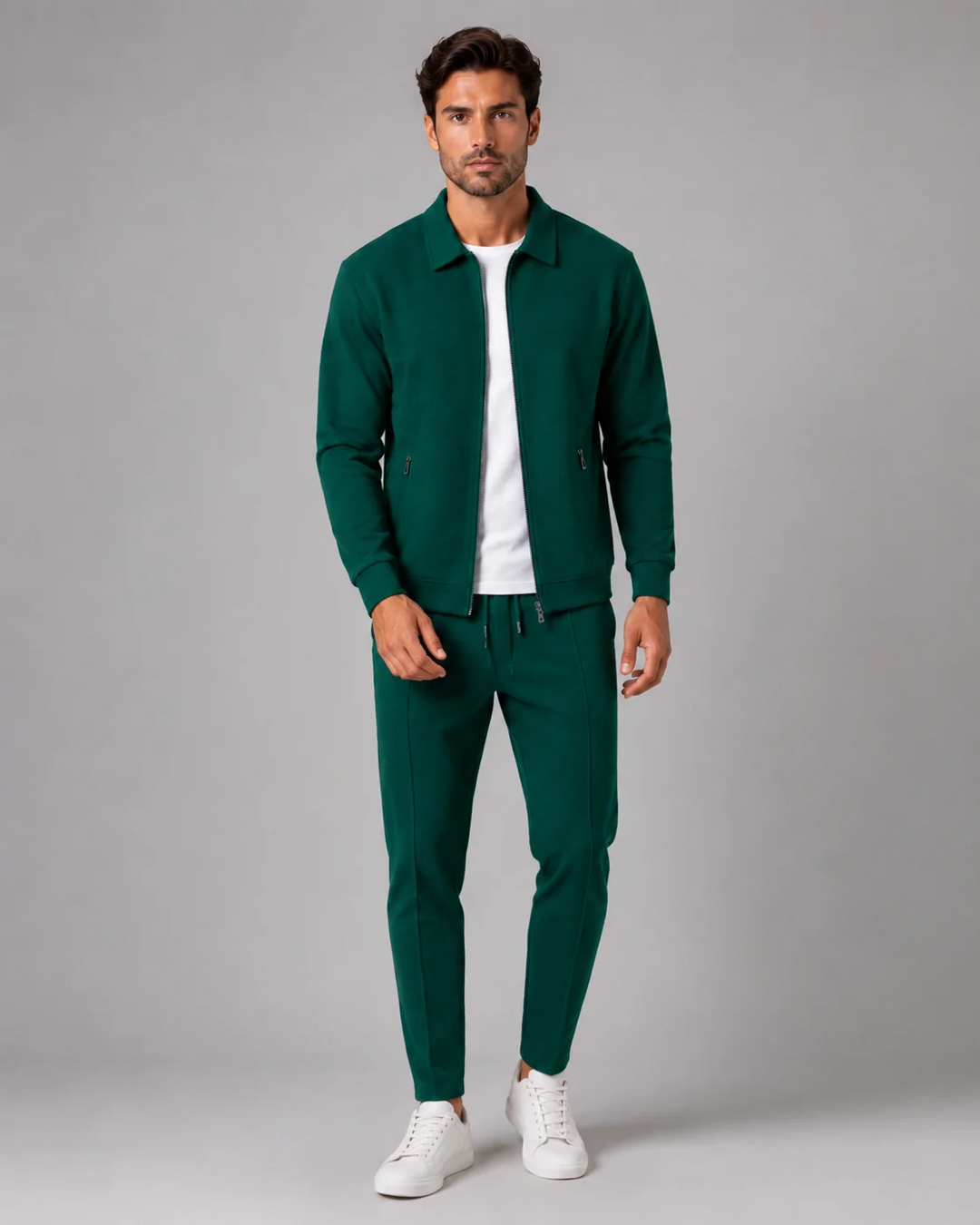 Costume Homme Deux Pièces – Ensemble Tissu Gaufré Coupe Décontractée