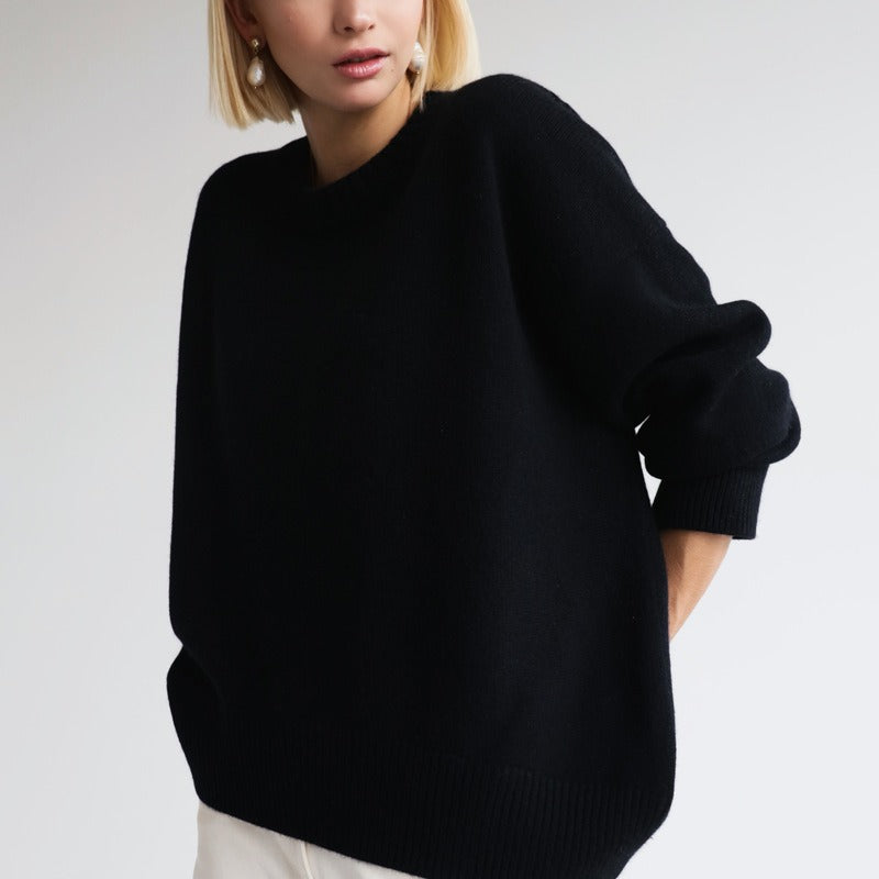 Pull Femme Maille – Coupe Ample Col Rond