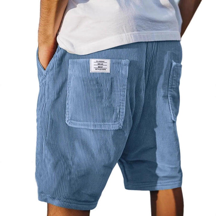 Kurze Cordhose für Herren – Elastischer Bund & praktische Taschen