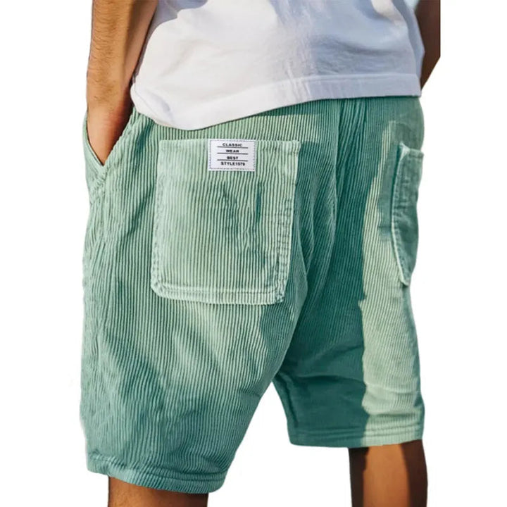 Kurze Cordhose für Herren – Elastischer Bund & praktische Taschen