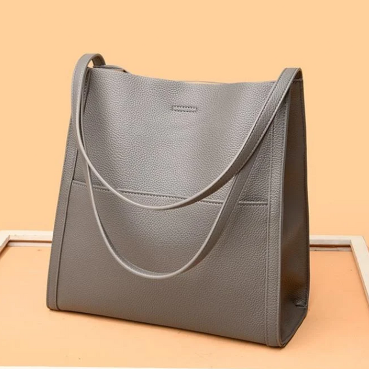 Texturierte Damen-Shopper-Tasche – Doppelte Henkel und stabile Struktur
