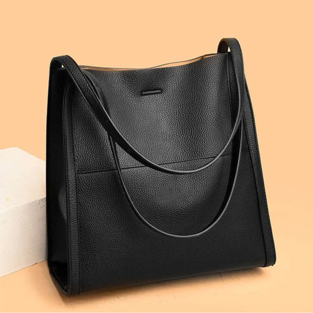 Texturierte Damen-Shopper-Tasche – Doppelte Henkel und stabile Struktur