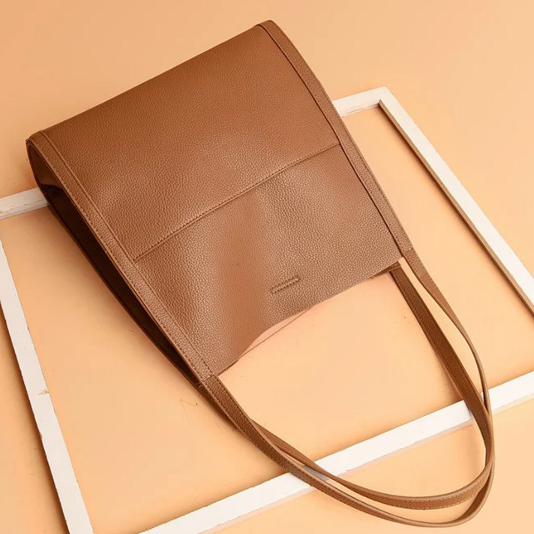Texturierte Damen-Shopper-Tasche – Doppelte Henkel und stabile Struktur