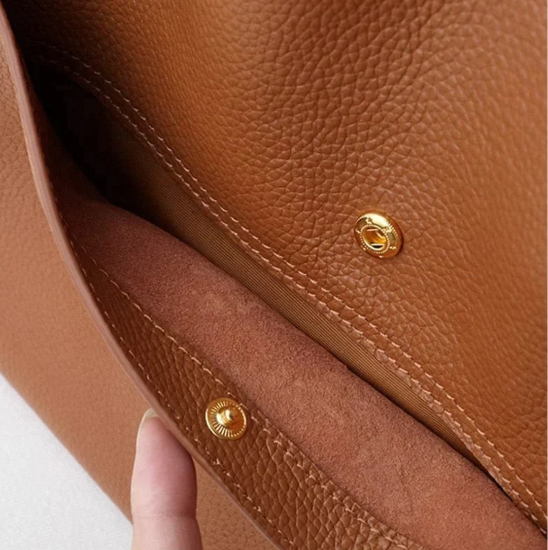 Texturierte Damen-Shopper-Tasche – Doppelte Henkel und stabile Struktur