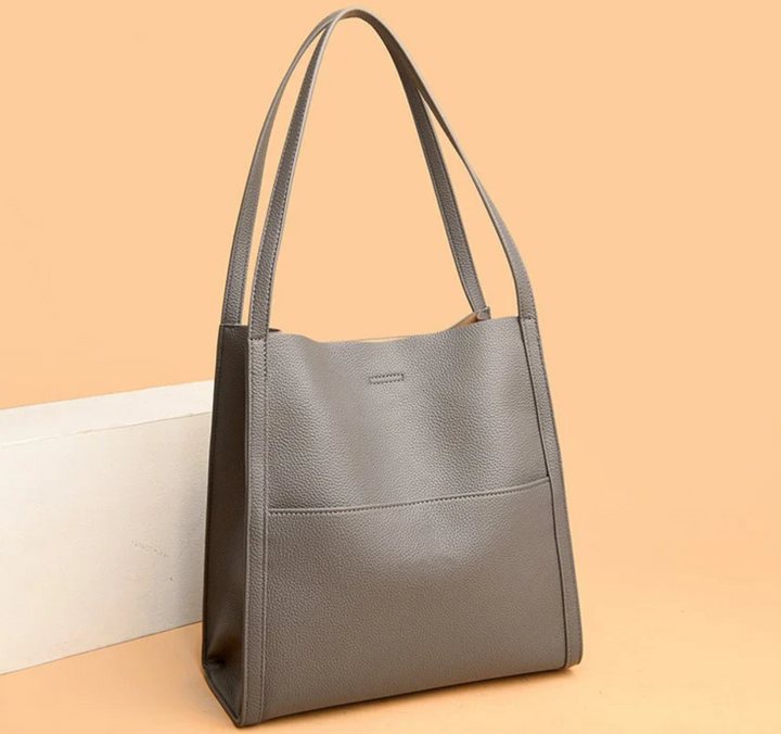 Texturierte Damen-Shopper-Tasche – Doppelte Henkel und stabile Struktur