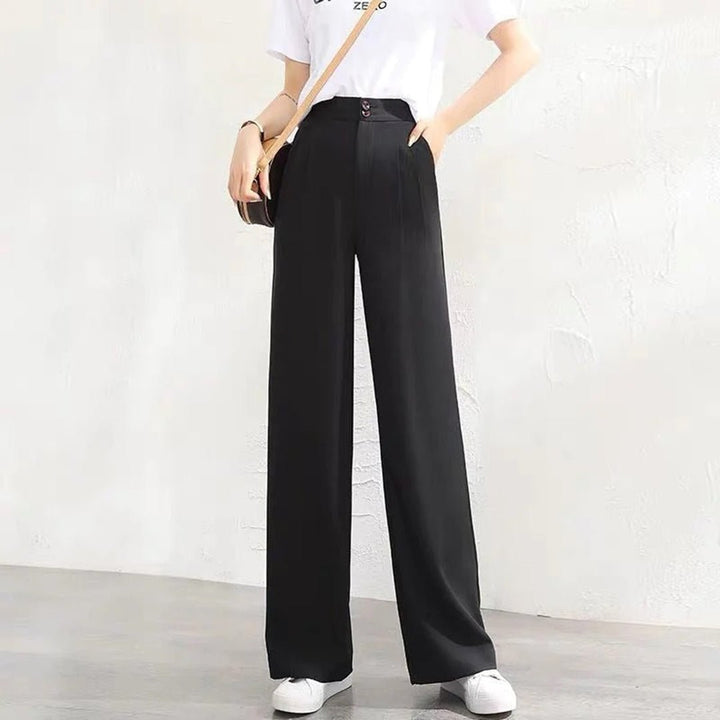 Weite Damenhose, fließend – Hohe Taille & luftiger Schnitt