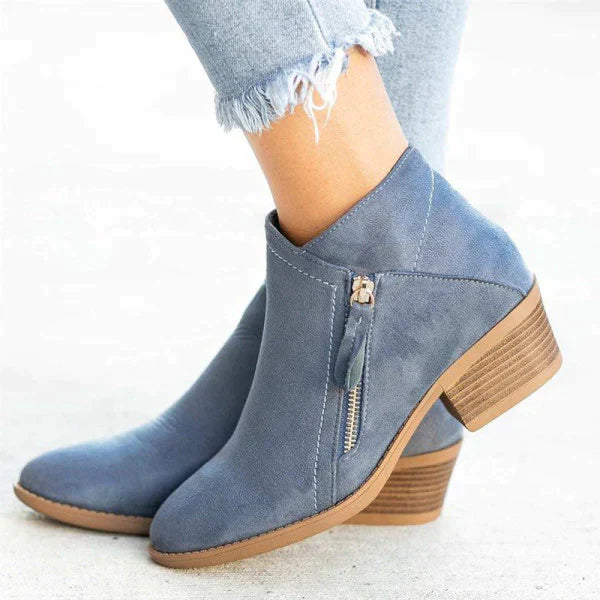 Claire Mode | Damenlederstiefeletten mit mittlerem Absatz