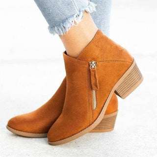 Claire Mode | Damenlederstiefeletten mit mittlerem Absatz