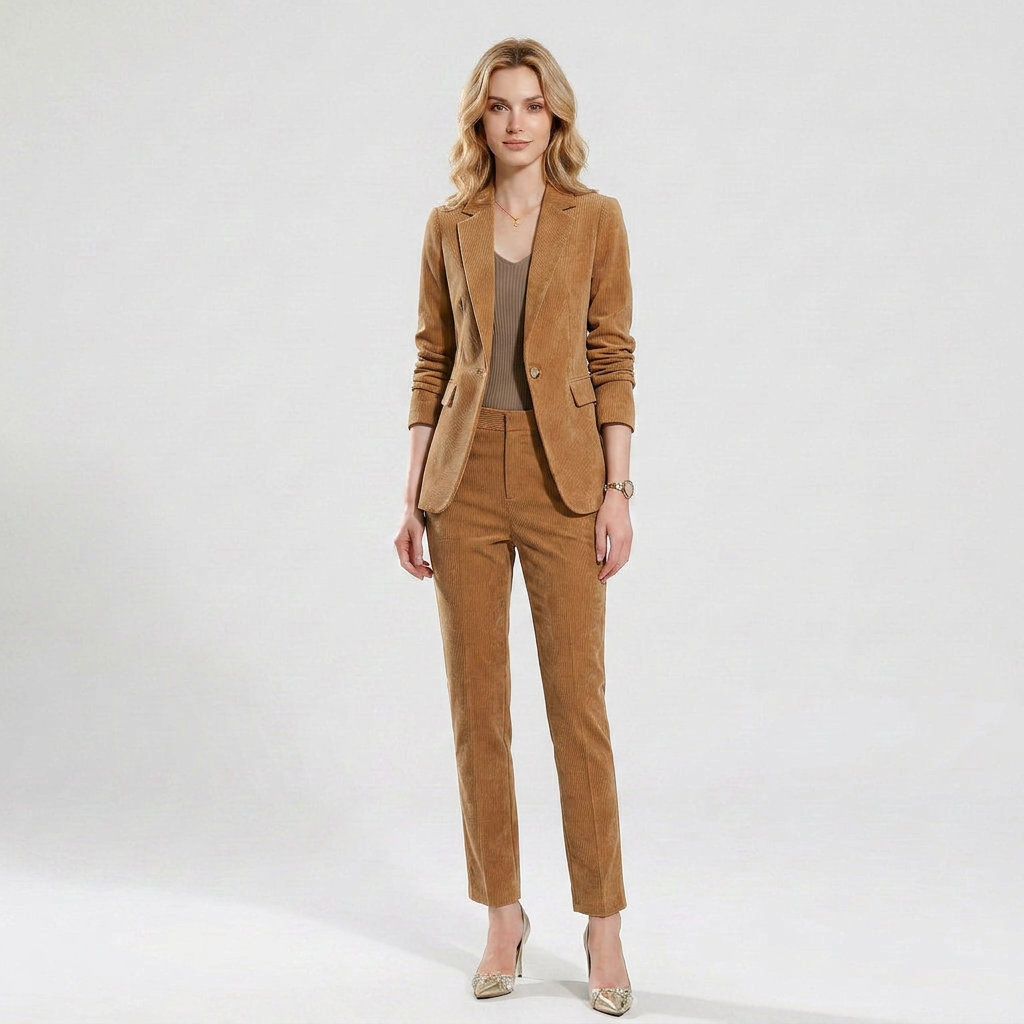 Damenanzug Blazer & Hose – Slim Fit Stretch Formell
