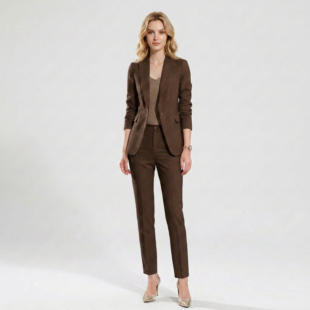 Damenanzug Blazer & Hose – Slim Fit Stretch Formell