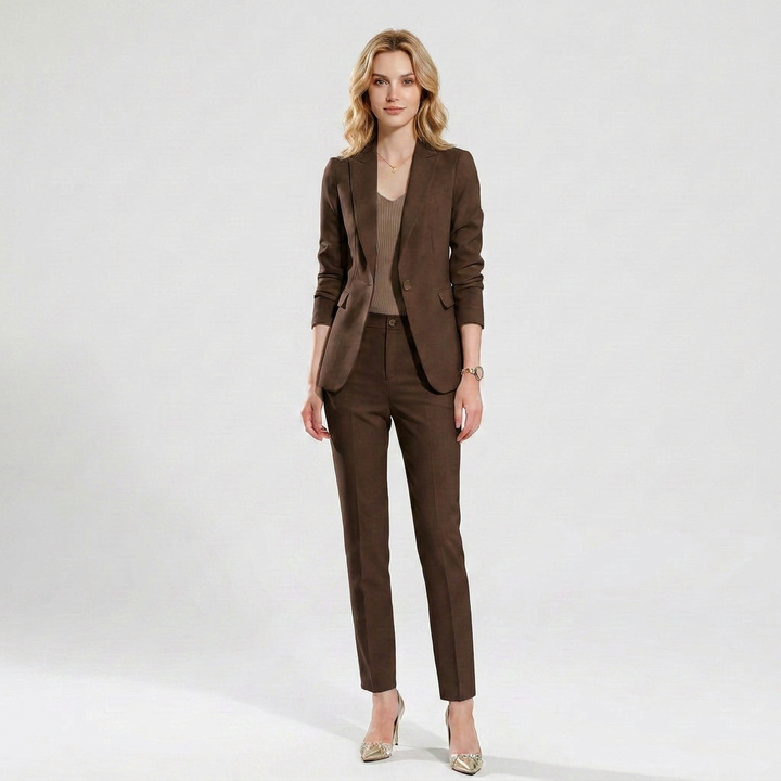 Damenanzug Blazer & Hose – Slim Fit Stretch Formell