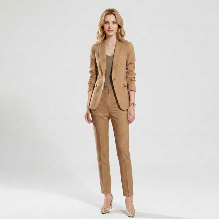 Damenanzug Blazer & Hose – Slim Fit Stretch Formell