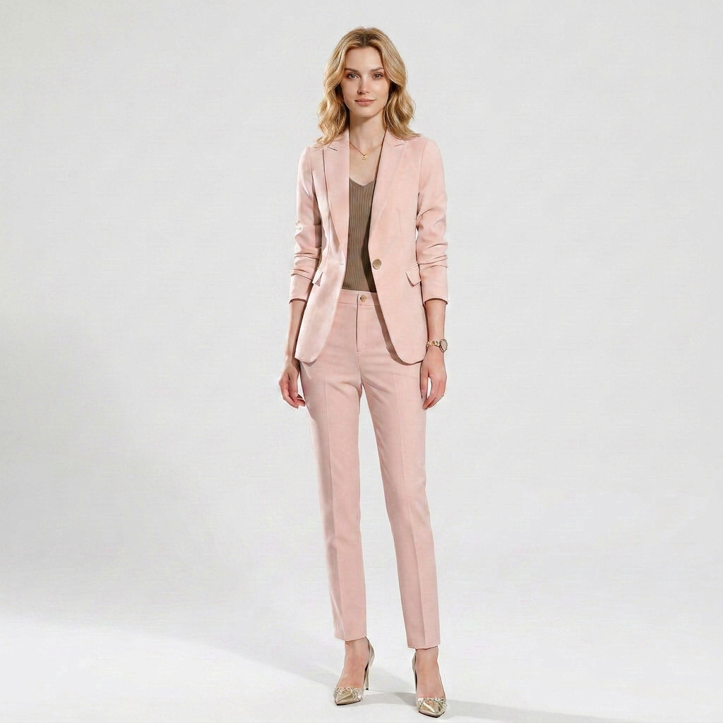Damenanzug Blazer & Hose – Slim Fit Stretch Formell