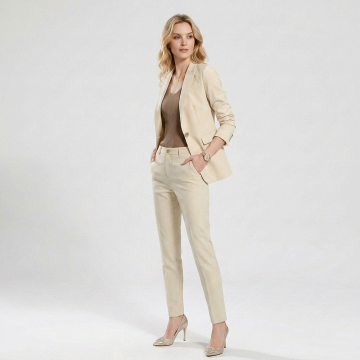 Damenanzug Blazer & Hose – Slim Fit Stretch Formell