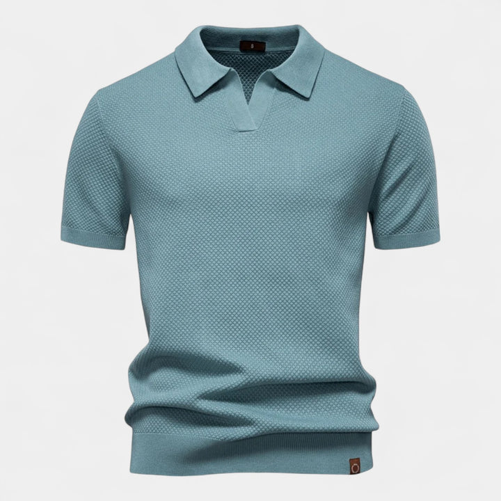 Polo in cotone senza bottoni - Eleganza Riviera