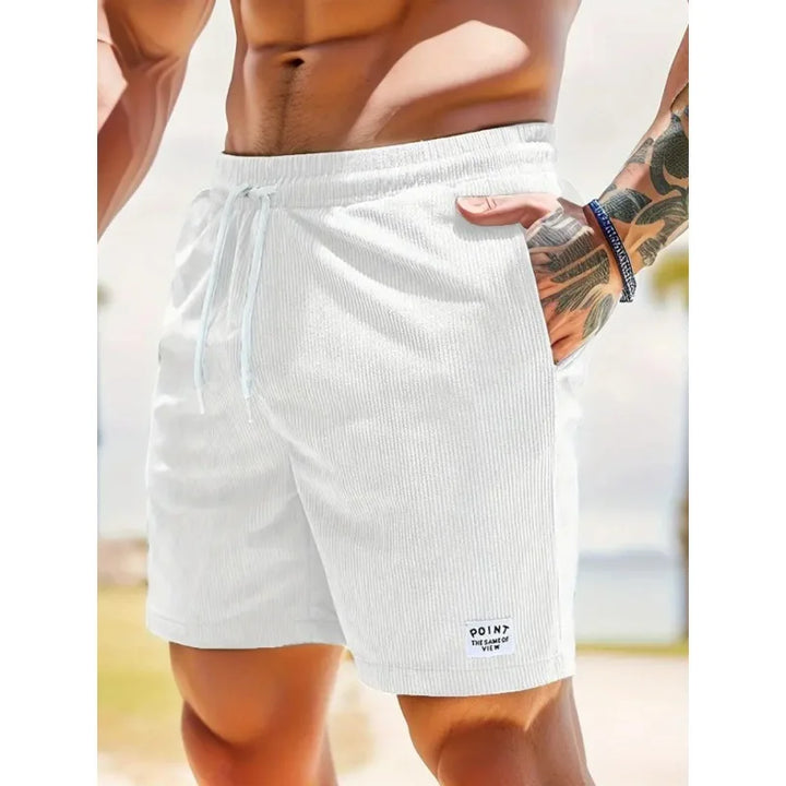 Short de Bain Homme Côtelé – Coupe Décontractée à Cordon Ajustable