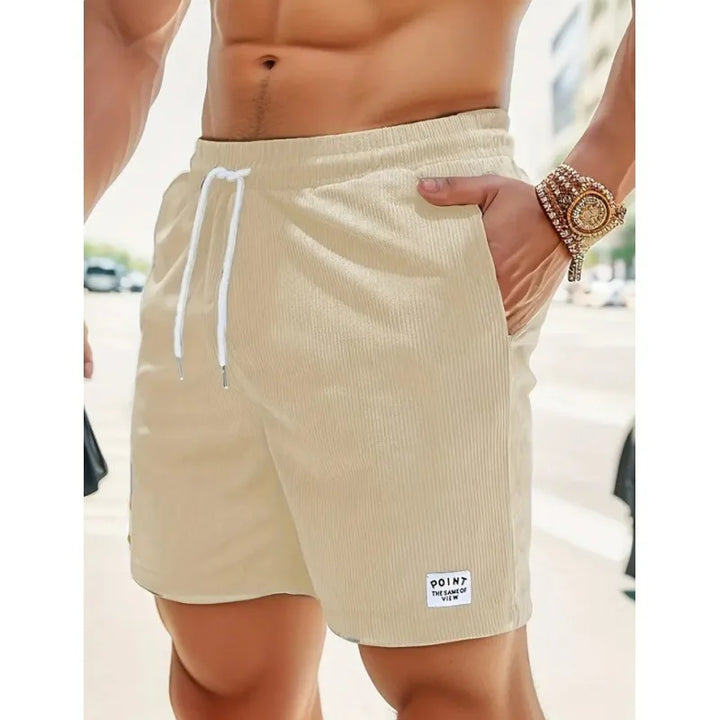 Short de Bain Homme Côtelé – Coupe Décontractée à Cordon Ajustable