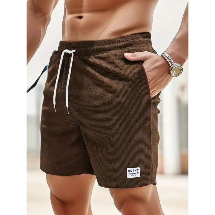 Short de Bain Homme Côtelé – Coupe Décontractée à Cordon Ajustable