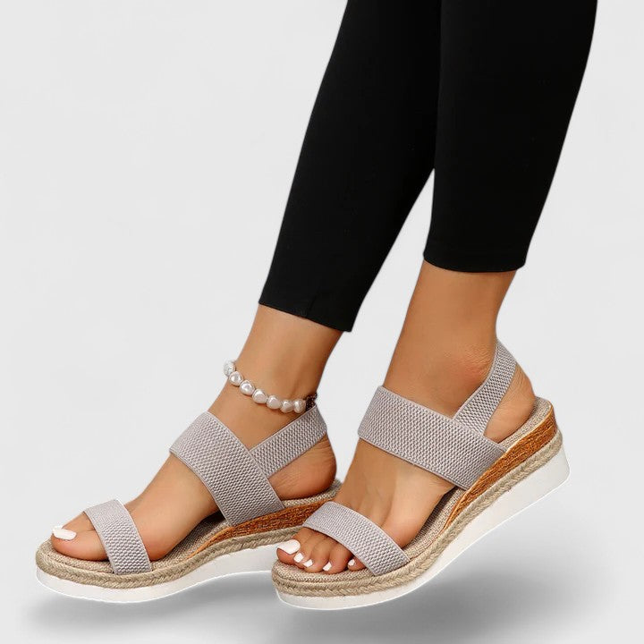 Sandales Compensées Femme Espadrille – Slingback Semelle Basse