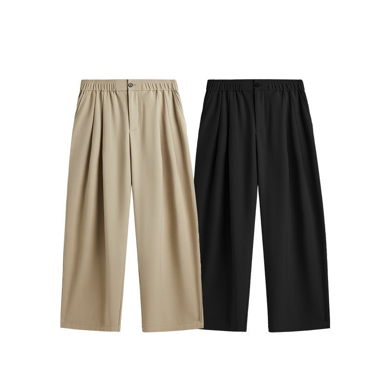 Herrenhose Weit – Lässiger Schnitt mit Bügelfalten und Elastischem Bund