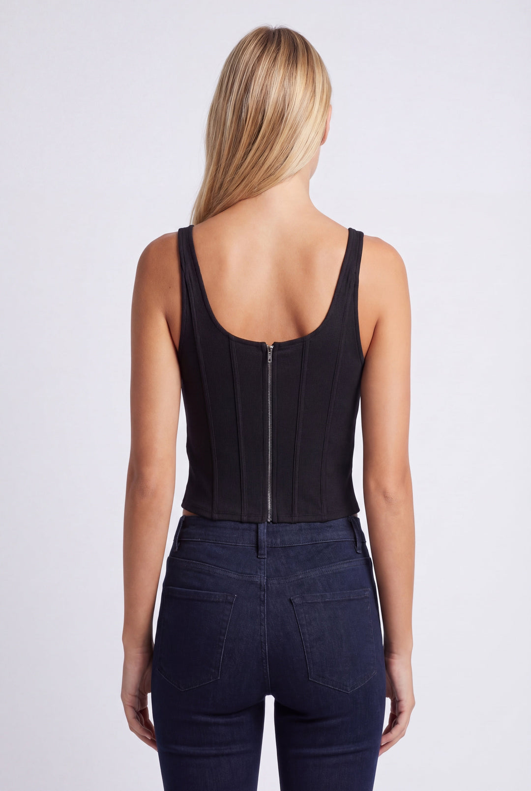 Corsetto Top Donna con Bustier Scolpito – Taglio Senza Maniche Modellante