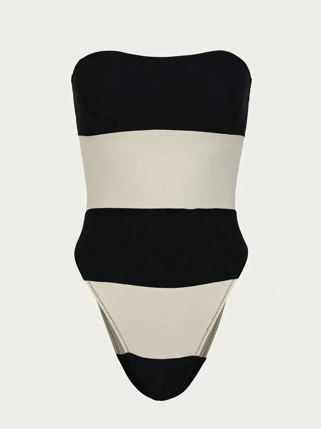 Costume da bagno intero donna – Bustier a vita alta con inserti