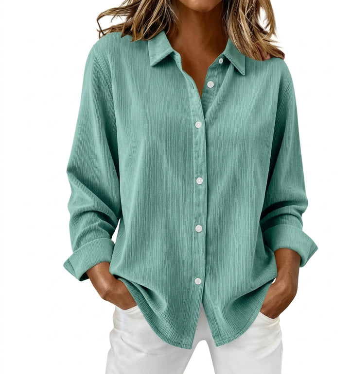Chemise Femme Aspect Velours Côtelé – Coupe Décontractée