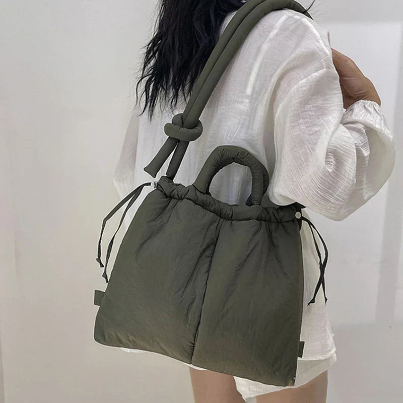 Gesteppte Damen-Shopper-Tasche im Puffer-Stil – Große Kapazität, Feine Struktur