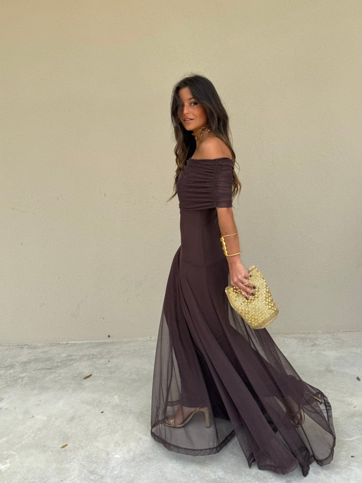 Ärmelloses langes Damenkleid – A-Linien-Schnitt