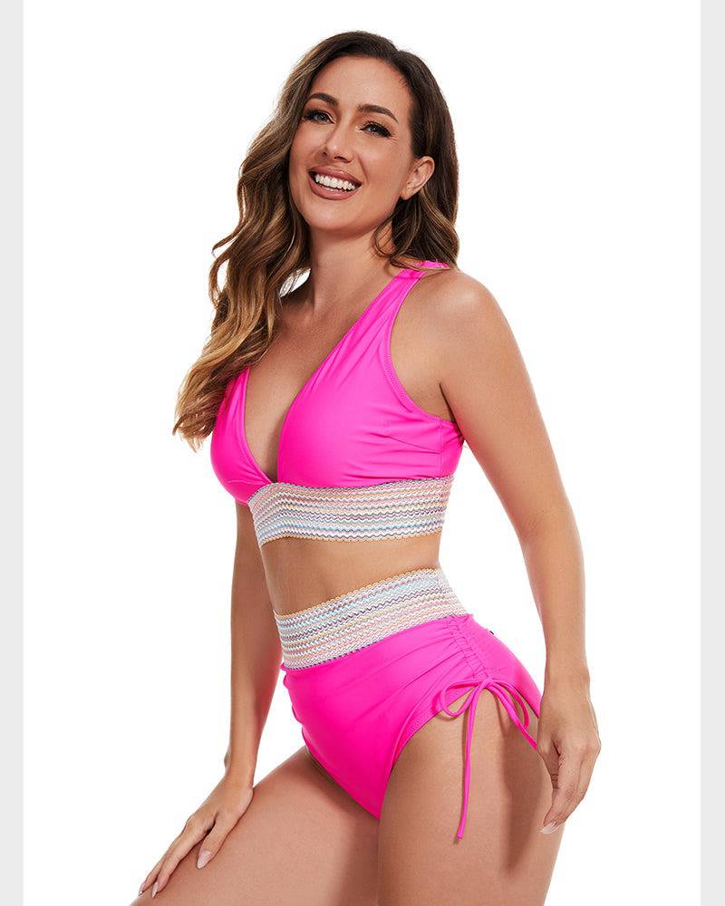 Damen Bikini mit hoher Taille – Figurformender Schnitt