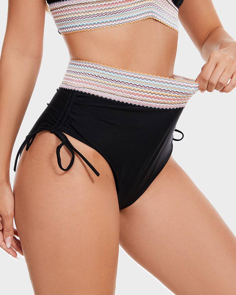 Damen Bikini mit hoher Taille – Figurformender Schnitt