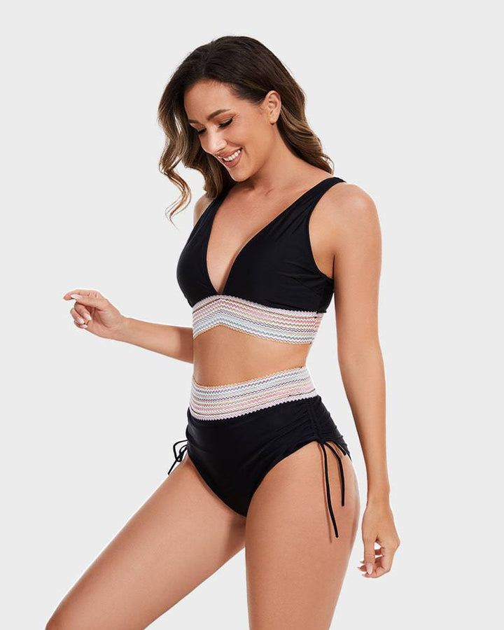 Damen Bikini mit hoher Taille – Figurformender Schnitt