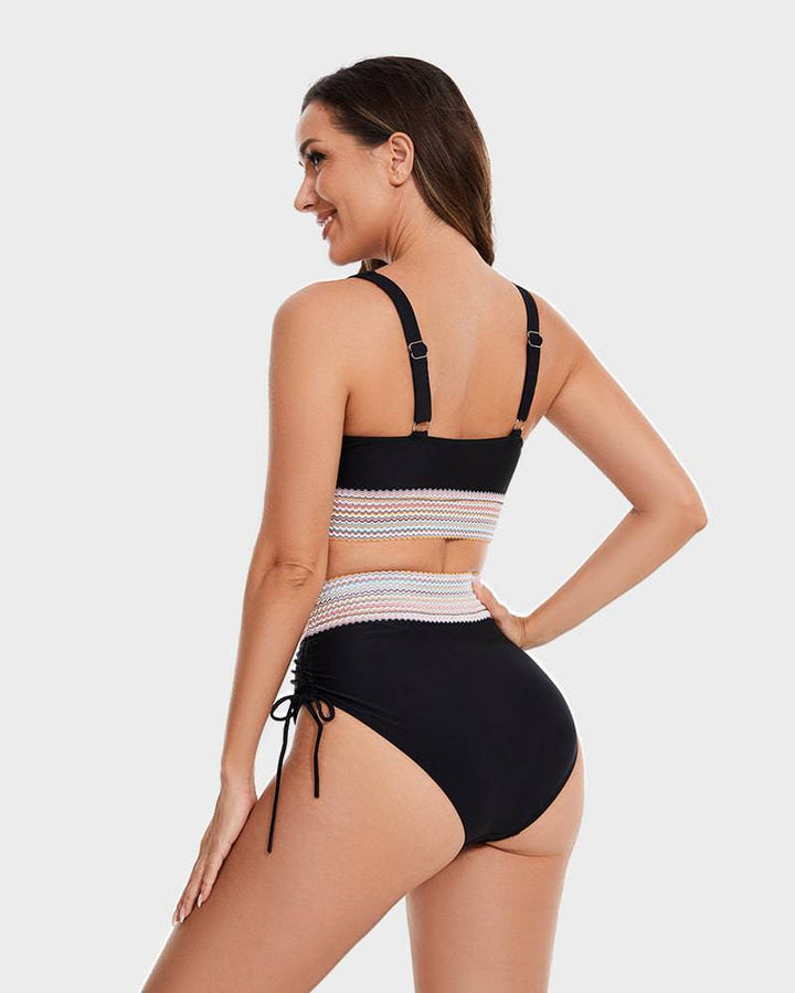 Damen Bikini mit hoher Taille – Figurformender Schnitt