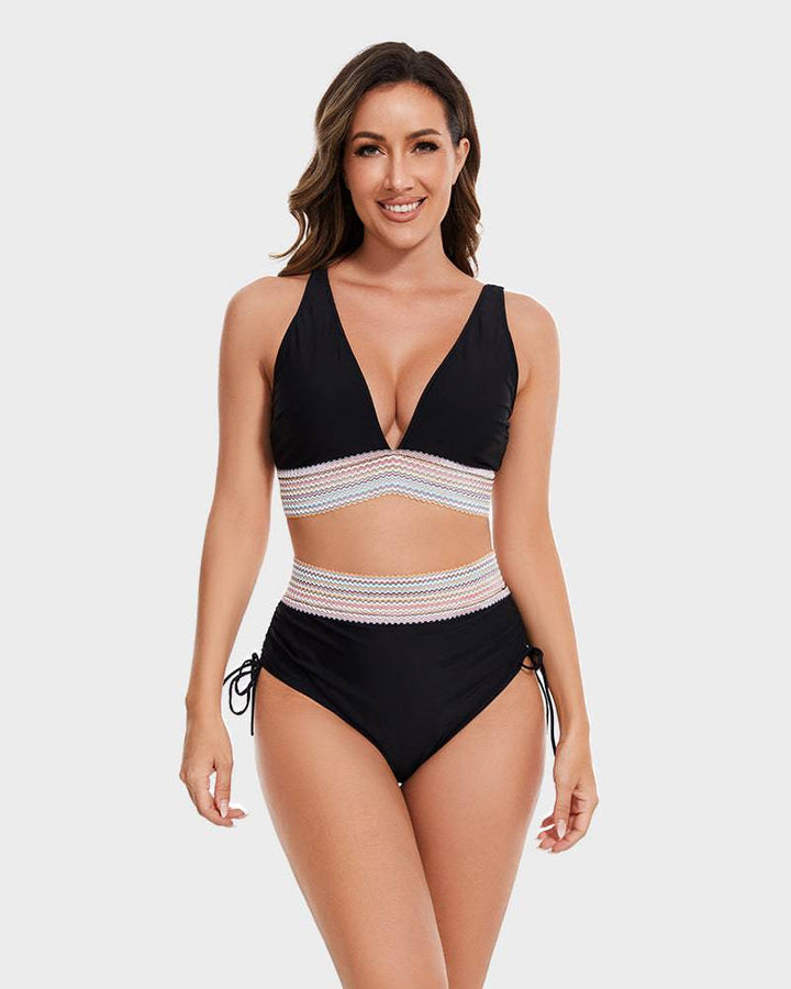 Damen Bikini mit hoher Taille – Figurformender Schnitt