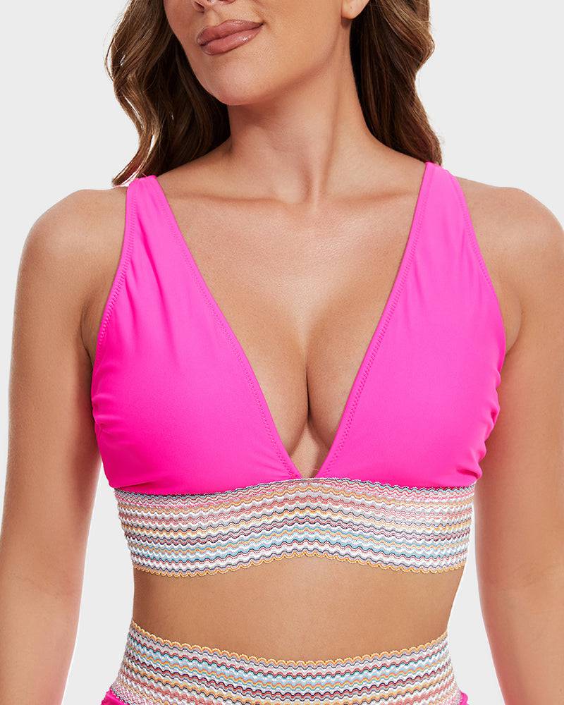 Damen Bikini mit hoher Taille – Figurformender Schnitt