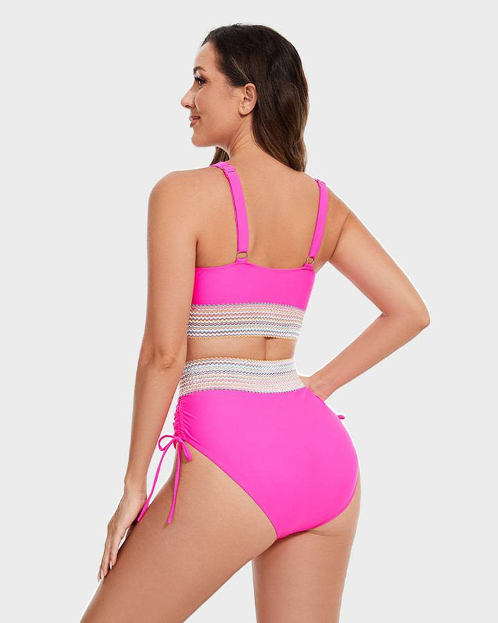 Damen Bikini mit hoher Taille – Figurformender Schnitt