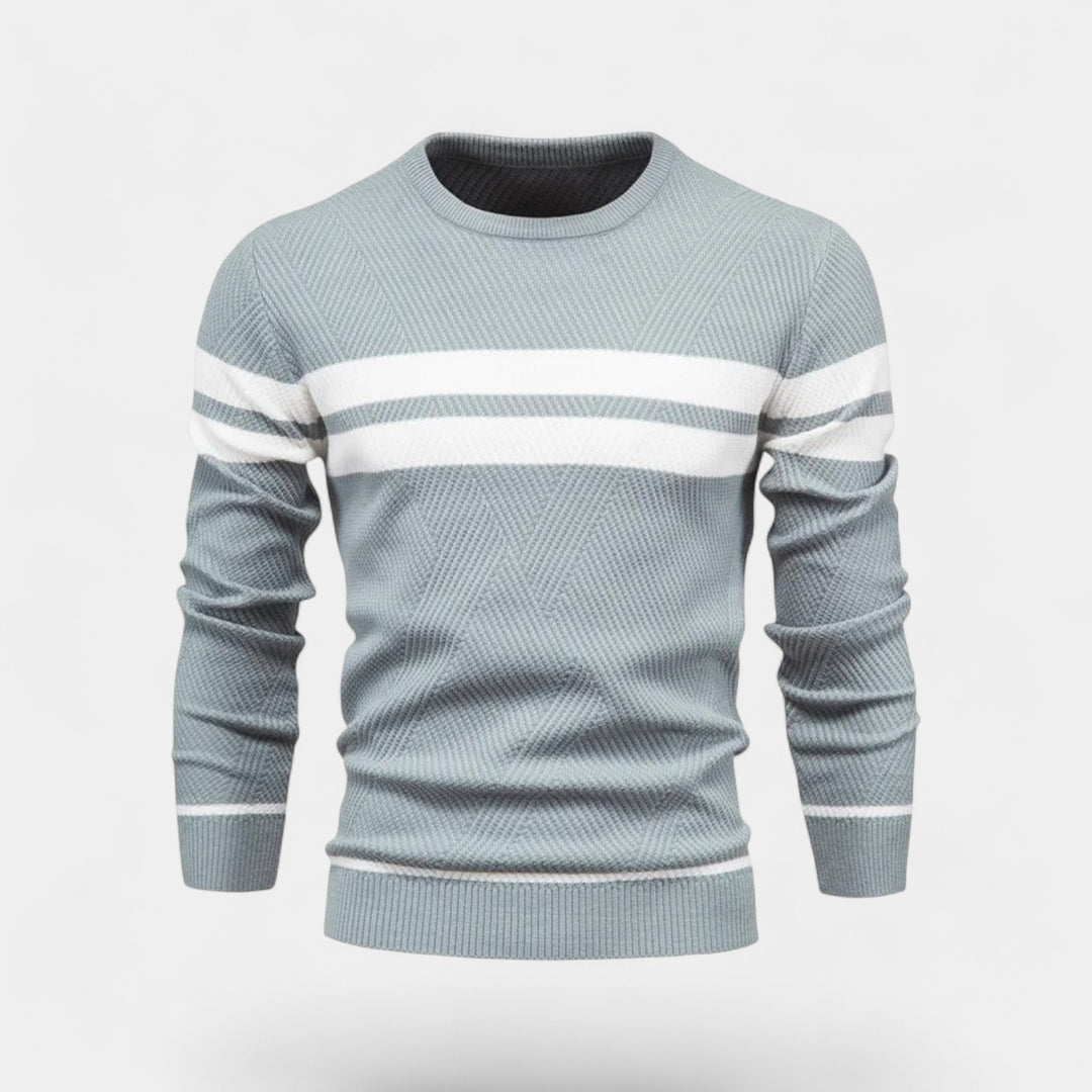 Herren Wollpullover mit Streifen – lässig und raffiniert