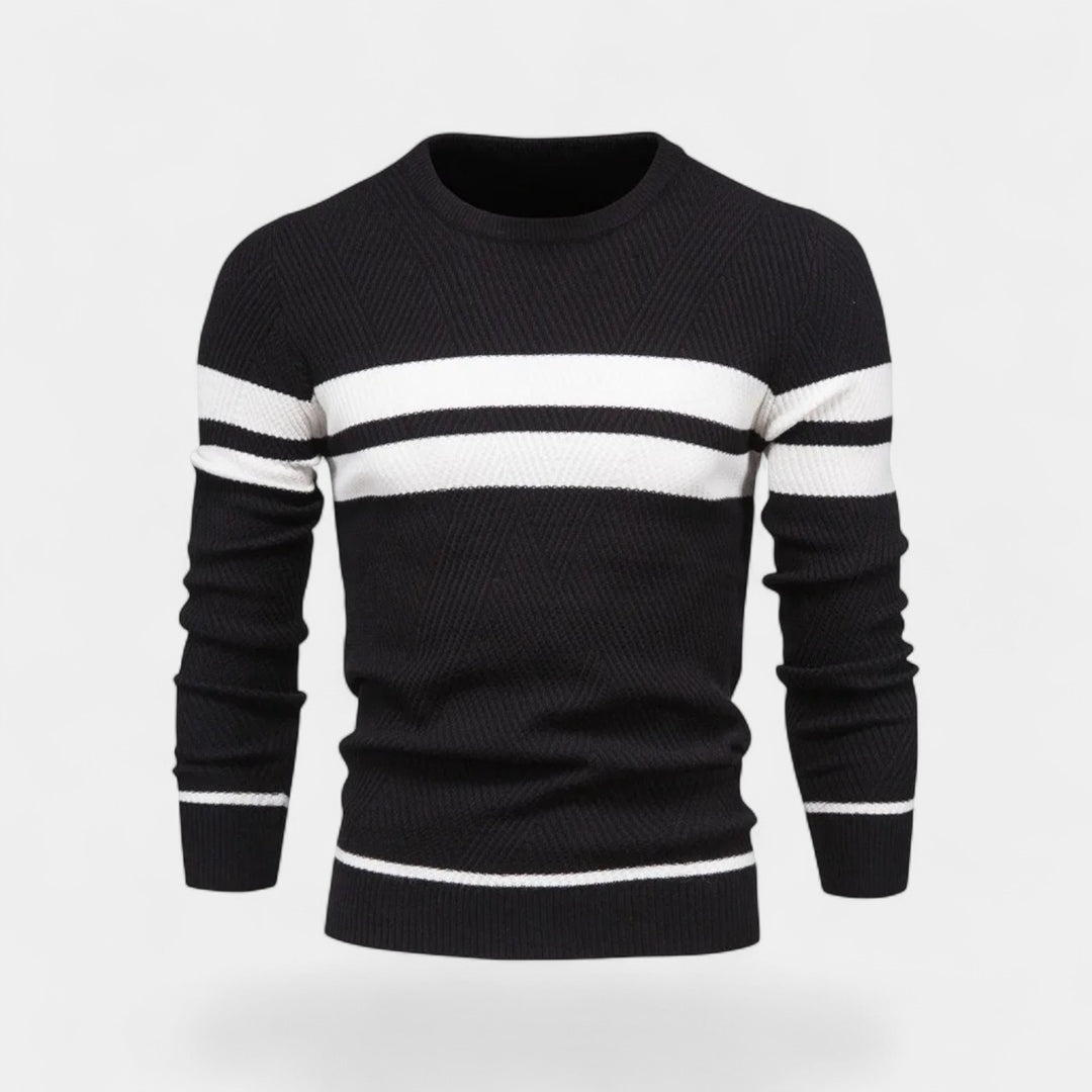 Herren Wollpullover mit Streifen – lässig und raffiniert