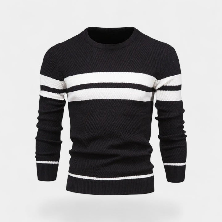 Herren Wollpullover mit Streifen – lässig und raffiniert