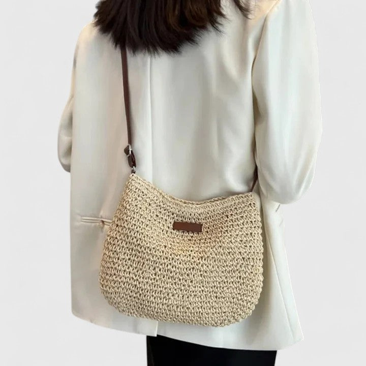 Woven Straw Shoulder Bag for Women – Can Be Worn on Shoulder or Crossbody