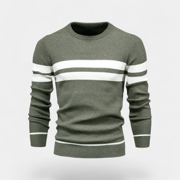Herren Wollpullover mit Streifen – lässig und raffiniert